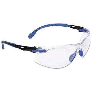 Óculos de proteção Solus™ Série 1000, lentes transparentes, policarbonato, antiembaçante e antirrisco, armação azul/preta.
