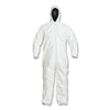 Tyvek IsoClean Coverall with attached Hood, White, 2X-Large