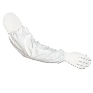 Tyvek® IsoClean® Sleeve, 18 in L, Elastic Bicep/Wrist Closures, One Size Fits Most, White
