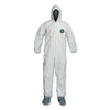 ProShield® 50 Hooded Coveralls w/Attached Boots and Elastic Wrists, White, 4X-Large