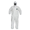 ProShield® 50 Hooded Coveralls with Elastic Wrists/Ankles, White, Large