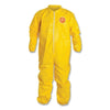 Tychem® 2000 Coverall, Serged Seams, Collar, Elastic Wrists and Ankles, Zipper Front, Storm Flap, Yellow, 3X-Large