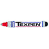 TEXPEN® Industrial Steel Ball Tip Paint Marker, Red, 3/32 in, Medium