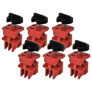 Universal Multi-Pole Breaker Lockout, Red, 6 EA/PK