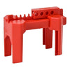 4-Legged Ball Valve Lockout, 0.313 in Diameter Shackle, 3.05 in W x 5.31 in D x 4.07 in H, Red