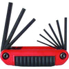 Ergo-Fold™ Hex Key Set, 9 per set, Hex Tip, Inch