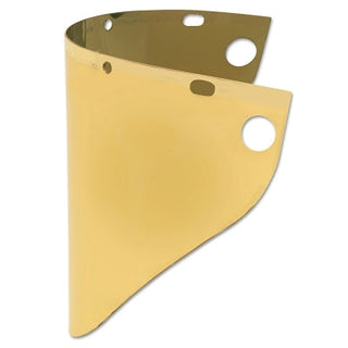 High Performance® Faceshield Window, Uncoated, Gold, Extended View, 19 in L x 9-3/4 in H