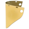 High Performance® Faceshield Window, Uncoated, Gold, Extended View, 19 in L x 9-3/4 in H