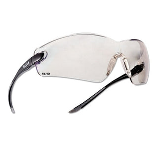 Cobra Series Safety Glasses, HD Lens, Black/Gray Frame