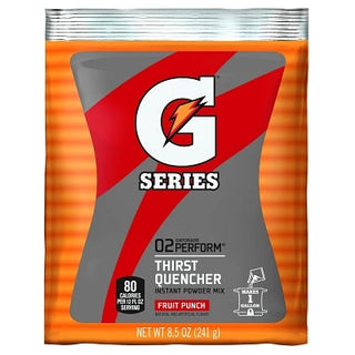 G Series 02 Perform® Thirst Quencher Instant Powder, 8.5 oz, Pouch, 1 gal Yield, Fruit Punch
