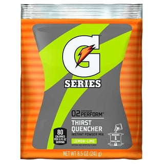 G Series 02 Perform® Thirst Quencher Instant Powder, 8.5 oz, Pouch, 1 gal Yield, Lemon-Lime