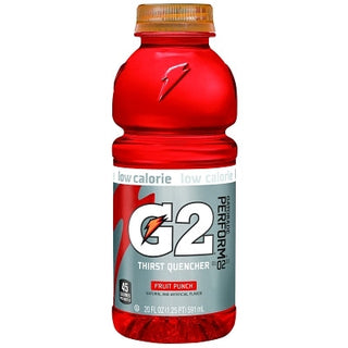 G2 Low Calorie Thirst Quencher, 20 oz, Wide Mouth Bottle, Fruit Punch