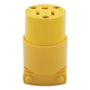 3 Wire Grounded Vinyl Plug, 15 A, 125 V, Vinyl, Female