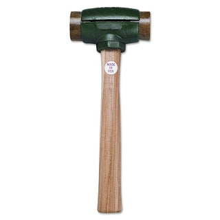 Split Head Hammer, 4 lb Head, 2 in dia Face, 14 in Handle, Green/Natural, Rawhide