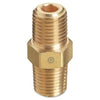 Pipe Thread Hex Nipple, 3000 psi, Brass, 1/4 in NPT Male