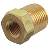 Pipe Thread Bushing, 3000 psi, Brass, 1/4 in NPT Female, 1/2 in NPT Male, All Gas Types