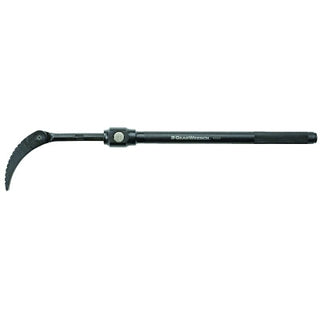 Indexing Pry Bar, Round Stock, 5.5 L Blade, Grooved Head Profile, Extendable, 21 in to 33 in