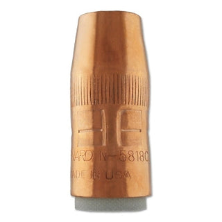 Centerfire™ MIG Nozzle, 1/8 in Recess, 5/8 in Bore, For T Series Tip, Copper