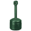 Smokers Cease-Fire® Cigarette Butt Receptacle, 16 qt, 16-1/2 in dia, 38-1/2 in H, Polyethylene, Forest Green