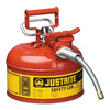 Type II AccuFlow™ Safety Can, Gas, 1 gal, Red, Includes 5/8 in OD Flexible Metal Hose