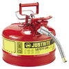 Type II AccuFlow™ Safety Can, Gas, 2.5 gal, Red, Includes 5/8 in OD Flexible Metal Hose