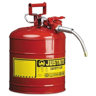 Type II AccuFlow™ Safety Can, Gas, 5 gal, Red, Includes 5/8 in OD Flexible Metal Hose