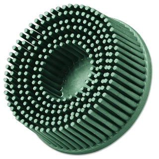 Roloc™ Bristle Disc, 2 in x 5/8 in, TR, 50 Grit, Ceramic Abrasive Grain, 25000 rpm, Green