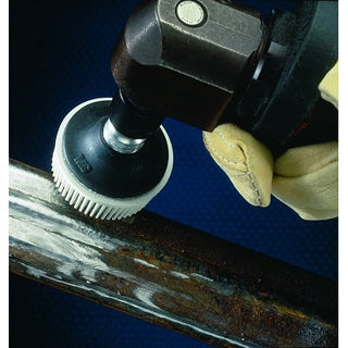 Disco de cerdas Roloc™, 5 cm x 1,6 cm, TR, grão 80, abrasivo cerâmico, 25.000 rpm, amarelo