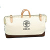 No. 8 Canvas Tool Bag, 1 Interior Pocket, 6 in W x 15 in H x 20 in L, Natural/Brown