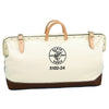 No. 8 Canvas Tool Bag, 1 Interior Pocket, 6 in W x 15 in H x 24 in L, Natural/Brown
