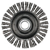 Stringer Bead Twist Knot Wheel, 4 dia x 3/16 W, .02 Carbon Steel, 5/8 in to 11 Arbor