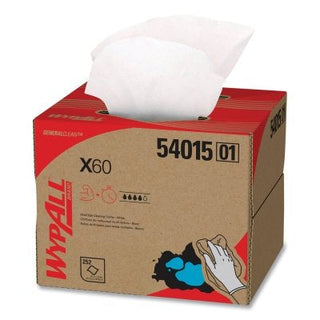 X60 Cloth Wiper, White, 11.1 in W x 16.8 in L, Brag™ Box, 252 Sheets/Box