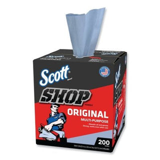Original™ Multi-Purpose Shop Towel, Blue, 9 in W x 12 in L, Pop-Up® Box, 200 Sheets/BX, 8 BX/CA