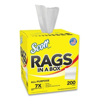 Rags In A Box™ Heavy Duty Disposable Towel, 9.75 in W, 12.35 in L, White