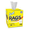 Rags In A Box™ Heavy Duty Disposable Towel, 9.75 in W, 12.35 in L, White