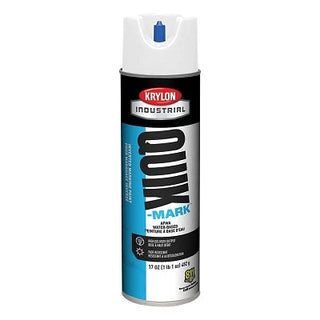 Quik-Mark™ APWA Water-Based Inverted Marking Paint, 17oz Aerosol, Brilliant White