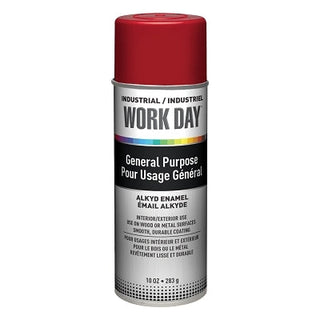 Industrial Work Day™ Enamel Paint, 10 oz Aerosol Can, Gloss Red