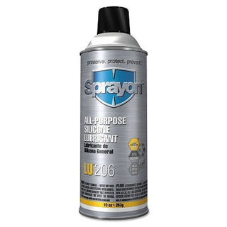 LU™206 All-Purpose Silicone Lubricant, 10 oz, Aerosol Can with Spray Anyway™ Nozzle