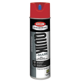 Quik-Mark™ APWA Solvent-Based Inverted Marking Paint, 17 oz Aerosol Can, Red