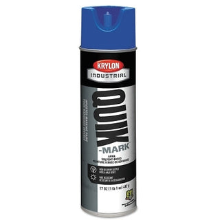 Quik-Mark™ APWA Solvent-Based Inverted Marking Paint, 17 oz Aerosol Can, APWA Blue