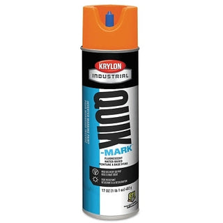 Quik-Mark™ Fluorescent Inverted Marking Paint, Water Base, 17oz Aerosol, Fluorescent Orange