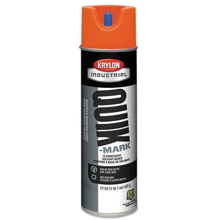 Quik-Mark™ Fluorescent Inverted Marking Paint, Solvent Base, 17oz Aerosol, Fluorescent  Orange