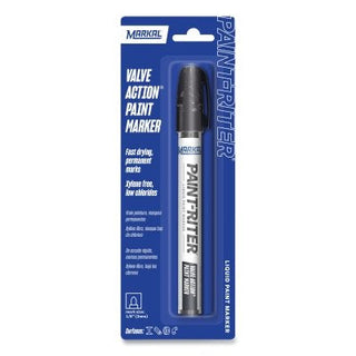 PAINT-RITER® VALVE ACTION® Paint Marker, Black, 1/8 in Tip, Medium