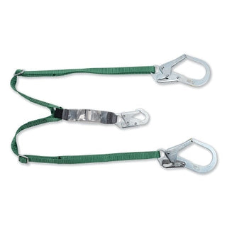 V-Series Standard Twin-Leg Adjustable Shock Absorbing Lanyard, 6 ft, Large Snaphooks