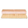 Deck Scrub Brushes, 10 in Hardwood Block, 2 in L Trim, White Tampico