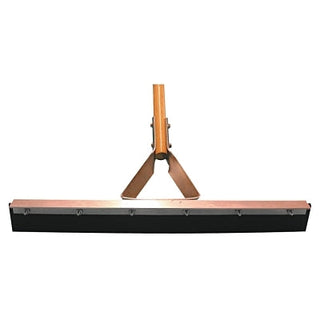 Non-Sparking Floor and Driveway Squeegee, Straight, 24 in, Black Rubber, Includes Handle