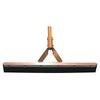 Non-Sparking Floor and Driveway Squeegee, Straight, 24 in, Black Rubber, Includes Handle