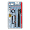 Mini Maglite® AA Flashlight, 2 AA, 14 Lumens, Black, Combo Pack