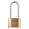 No. 175 Combination Brass Padlock, 5/16 in dia, 2-1/4 in L x 1 in W, Brass 3