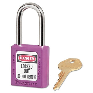 Zenex™ Thermoplastic Safety Lockout Padlock, 410, 1-1/2 W x 1-3/4 H Body, 1-1/2 in H Shackle, KD, Purple